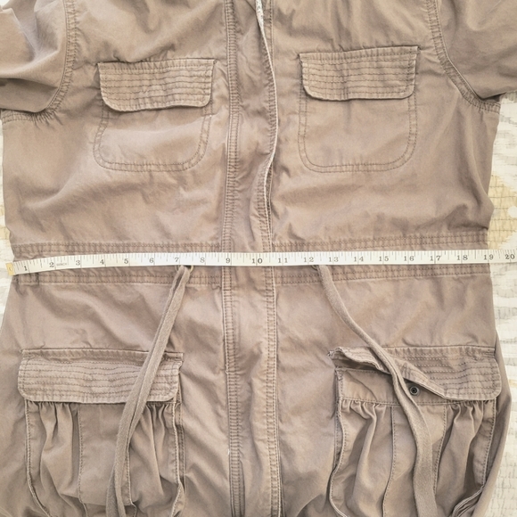 Old Navy Hooded Field Barn Jacket M Acorn EUC Long 100% Cotton - Picture 16 of 16